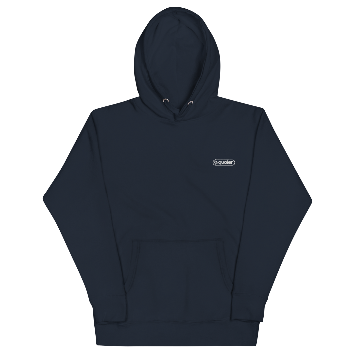 Embroidered logo unisex hoodie