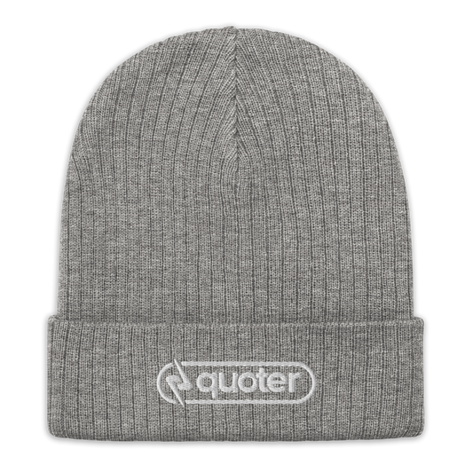 Quoter ribbed knit beanie